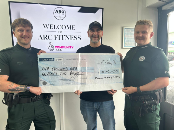 Ballyarnett NPT Constable Patterson, Gary Rutherford, founder of ARC and Sergeant Johnston.